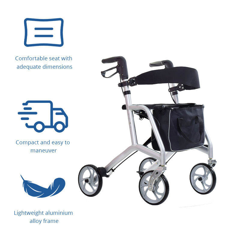 Rollator Walker for Elderly Care Service Users Capacity Mobility Aid for Enhanced
