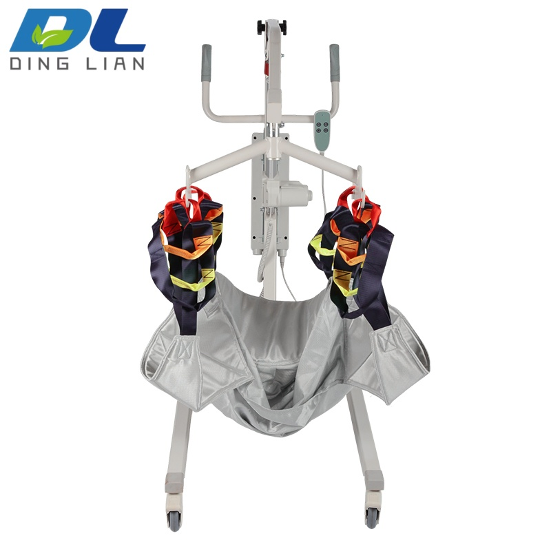 Multi Functional Four Wheel Patient Friendly Medical Equipment Mobile Electric Transfer Lift with Hook