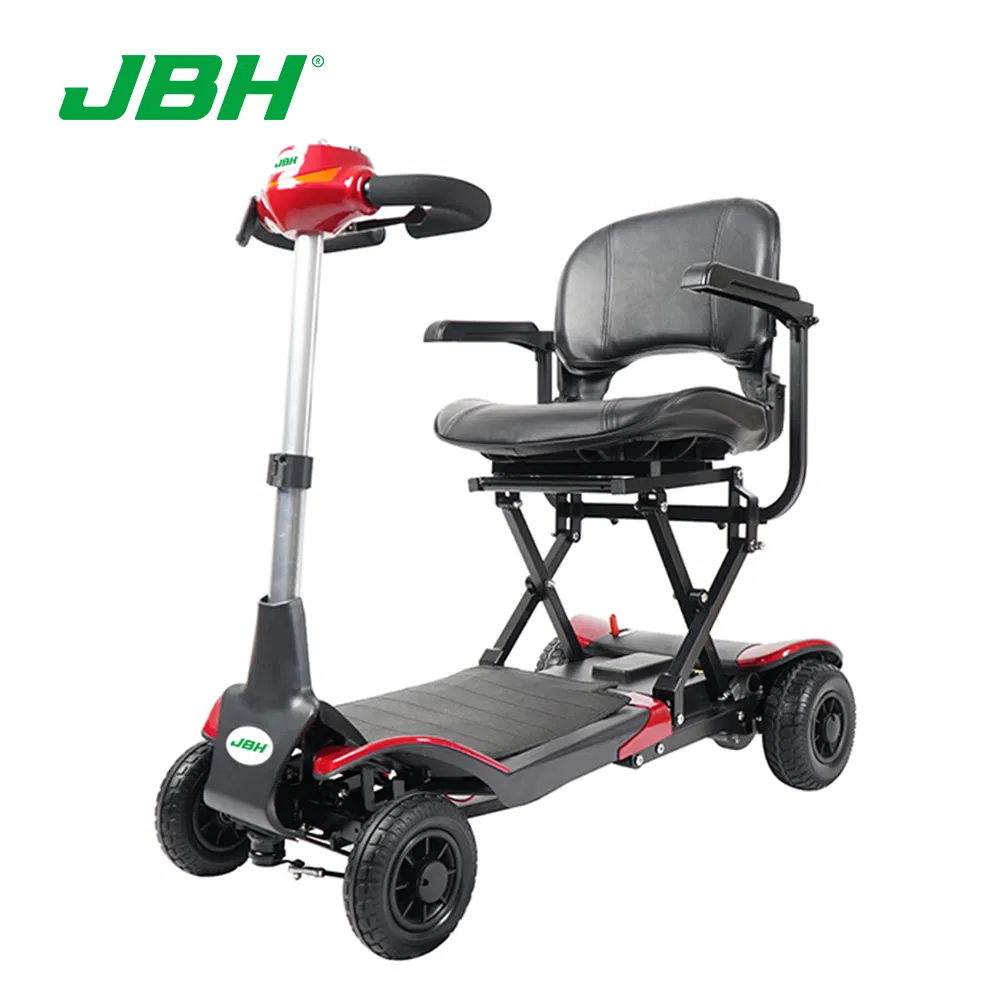 4 Wheel Mobility Scooter - Electric Powered Wheelchair Device - Compact Heavy Duty Mobile for Travel, Adults, Elderly - Long Range Power Extended Battery