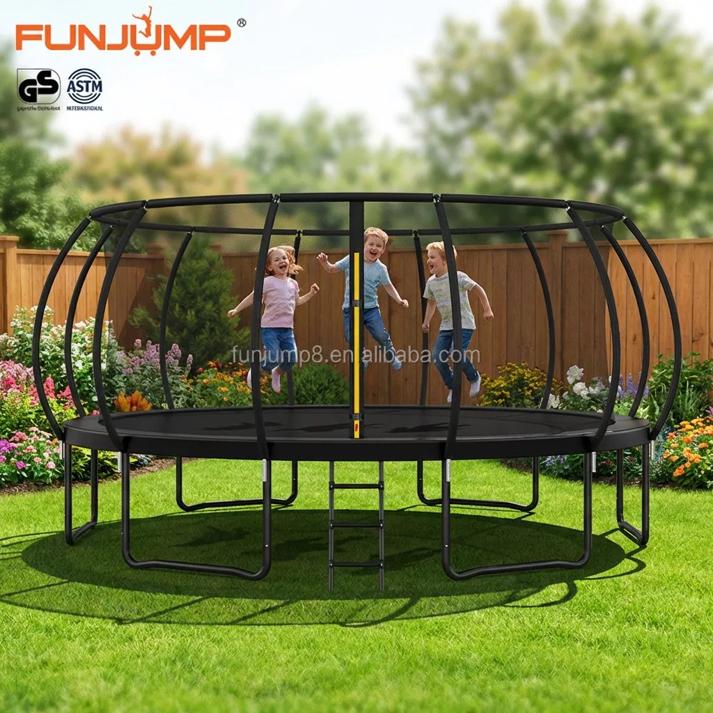 Funjump 16FT Outdoor Jumping Fitness Gymnastic Equipment Bungee Indoor Mini Round Child/Kids Bungee Board Trampoline for Sale