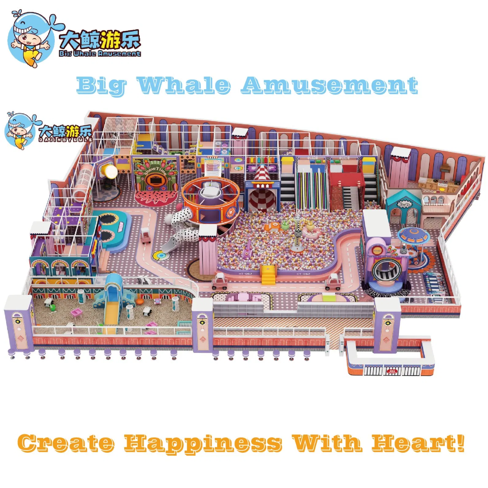 High-End Luxury Customization Children's Soft Play Parque Infantil Amusement Indoor Playground with Soft Play Area Ocean Ball Pool Trampoline Climbing