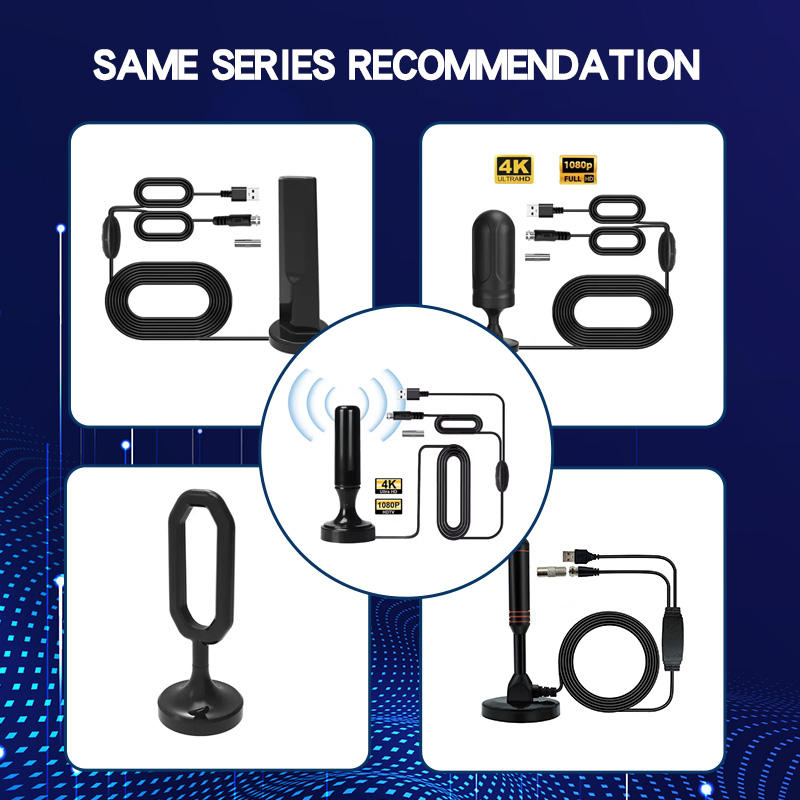 UHF Stick HDTV Aerial Anteny Plastic TV Anteni Magnetic Base TV Antenas Amplifier Indoor Outdoor HD TV Antenna