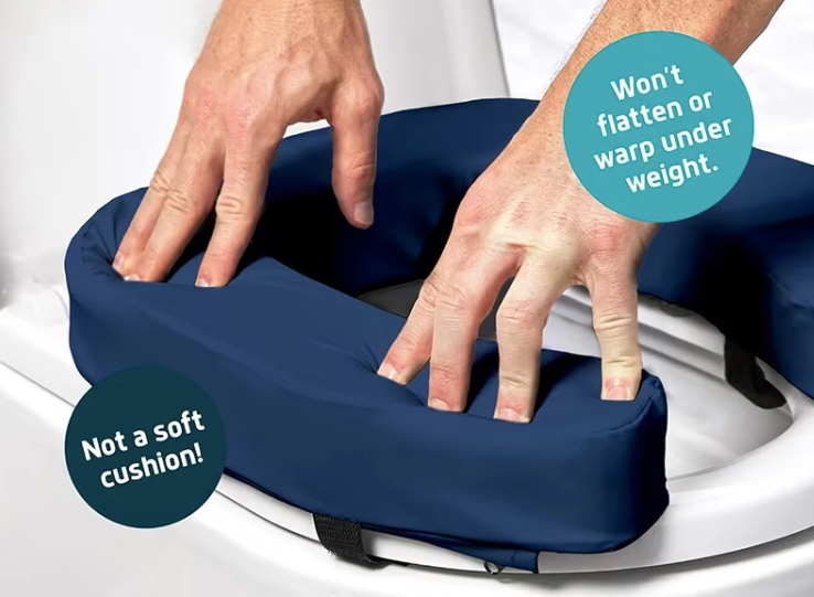 Removable U-Shaped Raised Toilet Seat: Fits Most American/Regular Toilets