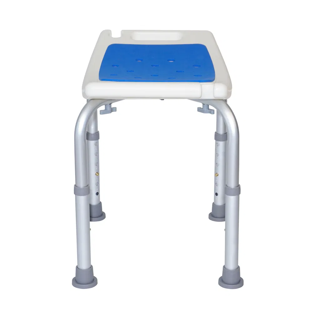 Safebath Non-Slip Curved Shower Bench with Blue Mat