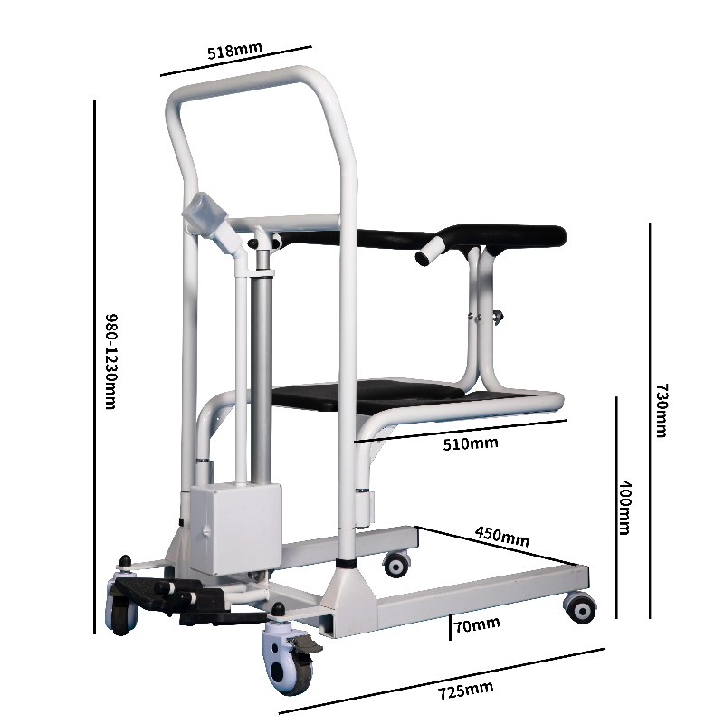 High Load Capacity Patient Transfer Commode Wheelchair Patient Bedroom Mobility Assistance