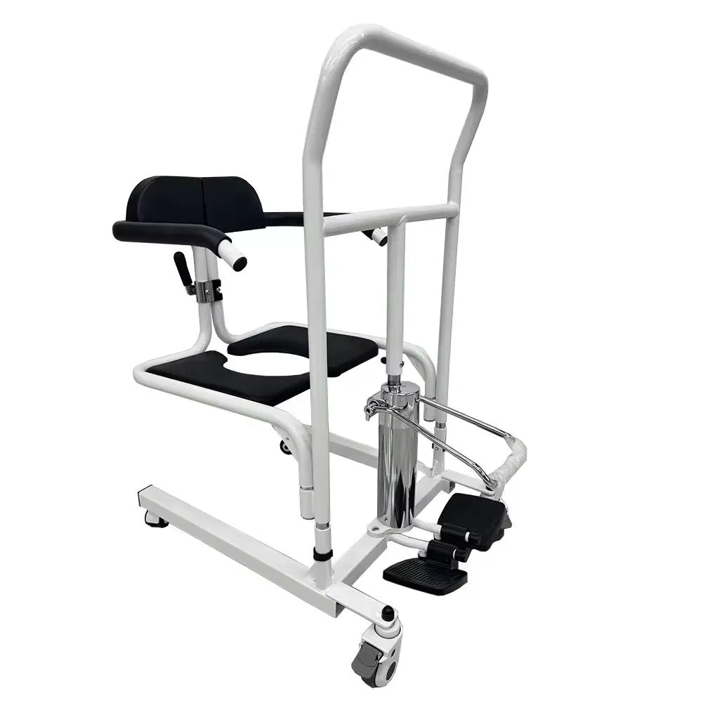 Hydraulic Nursing Home Patient Transfer Lift Commode Chair Rehabilitation Equipment