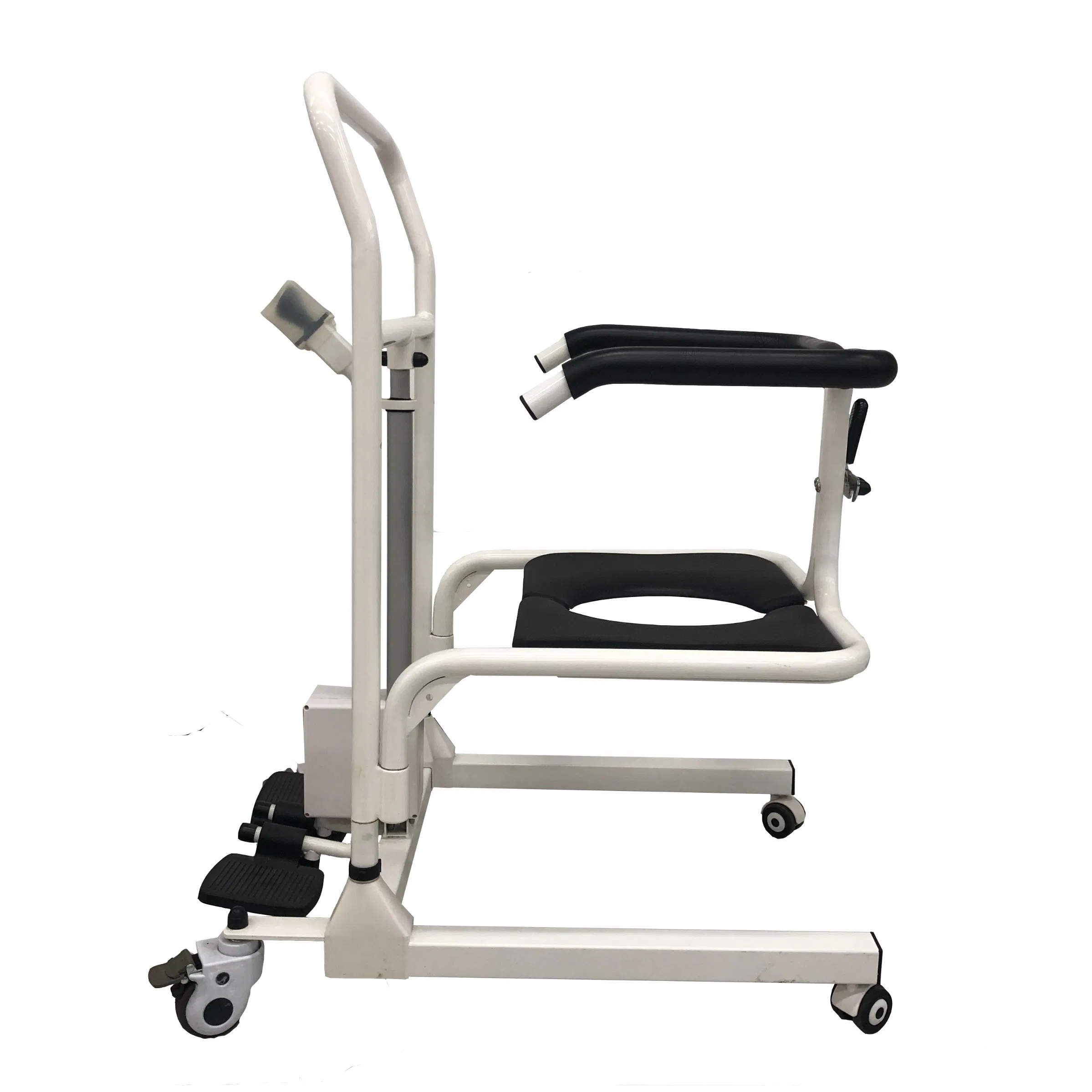 Patient Positioning Assistance Portable Transfer Commode Chair Daily Mobility Aid