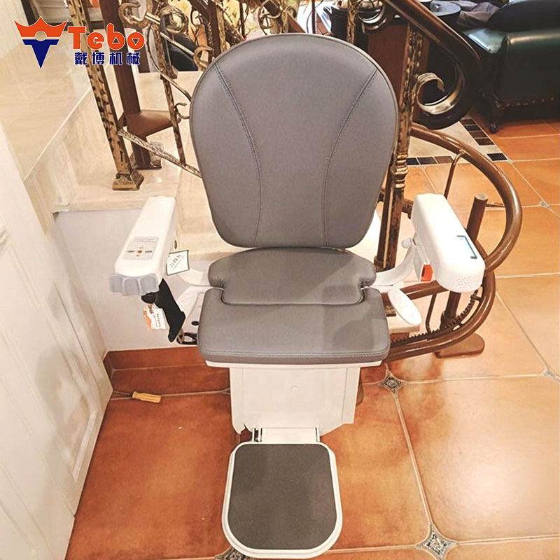 Electronic Curved Stair Lift with Rotatable Seat for Senior Safety Home