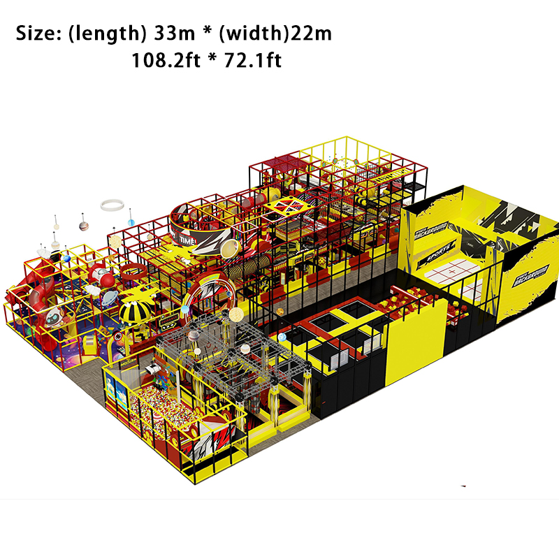 Slides Trampolines Climbing Mazes Zip Lines Amusement Park Facilities Commercial Indoor Children's Soft Play Playground