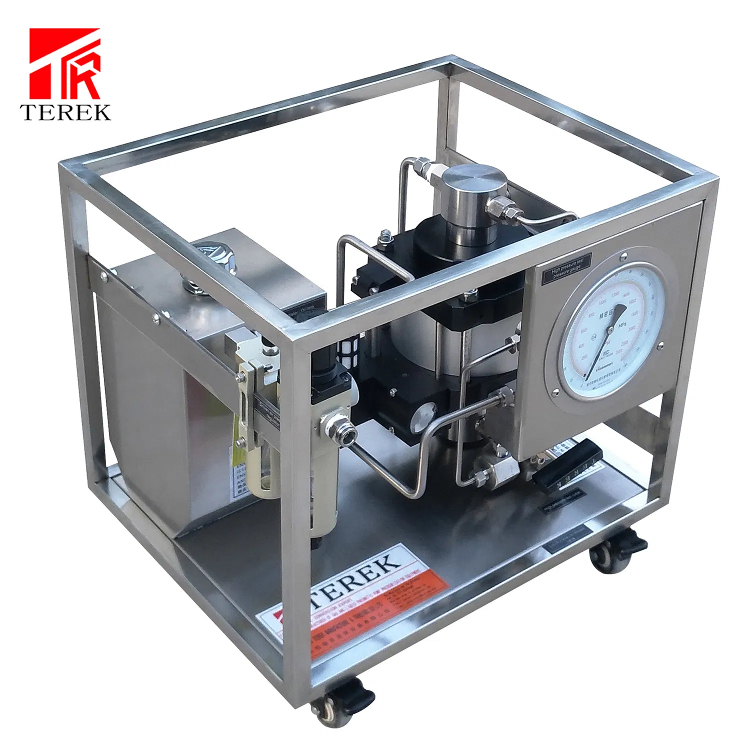 Pneumatic Liquid Booster Pump Static Pressure Test Equipment with Recorder
