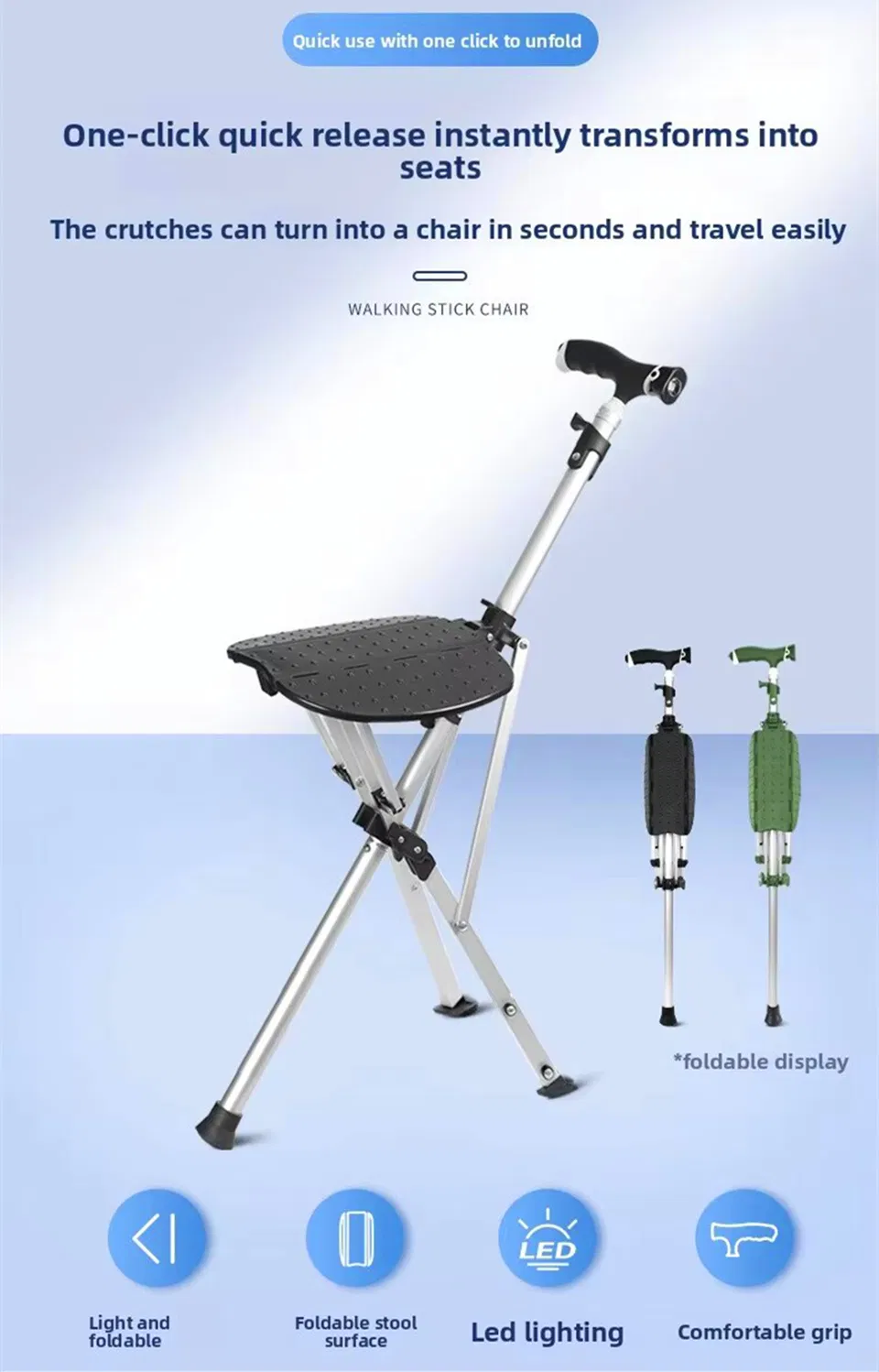 Walking Stick Seat Details