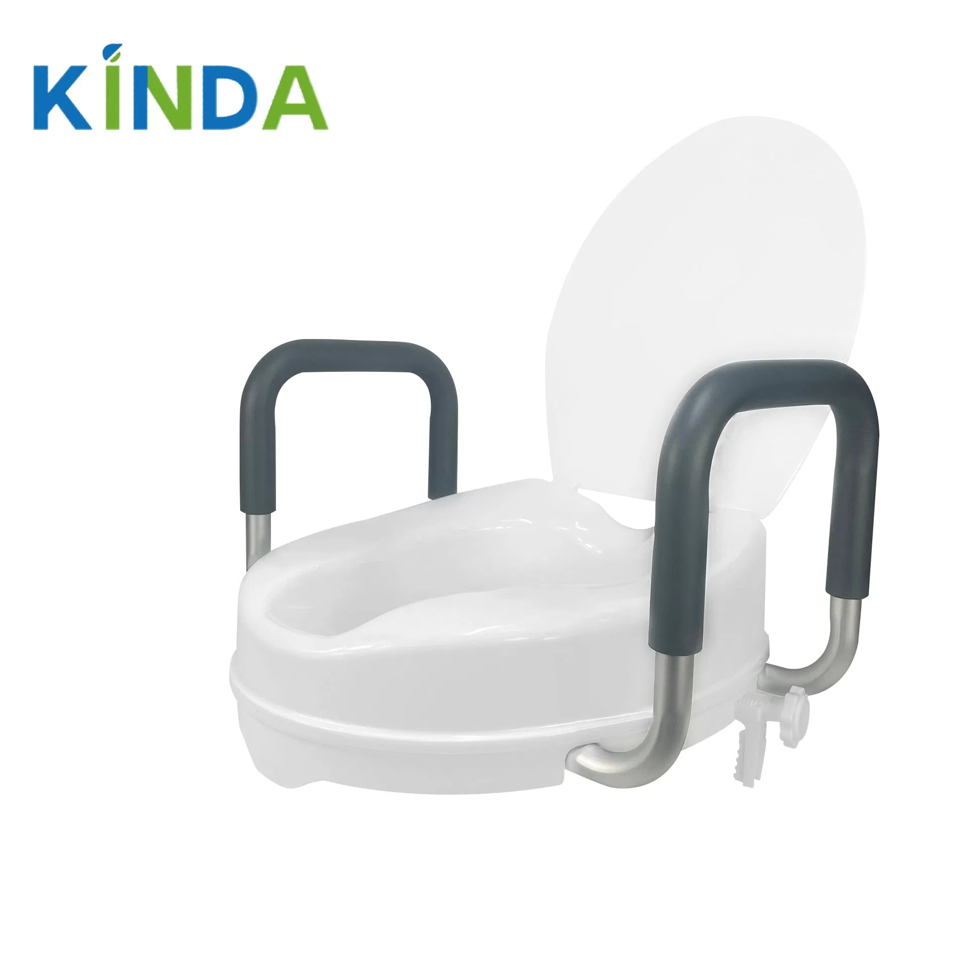 Lightweight Portable Toilet Seat Riser with Armrests for Easy Access
