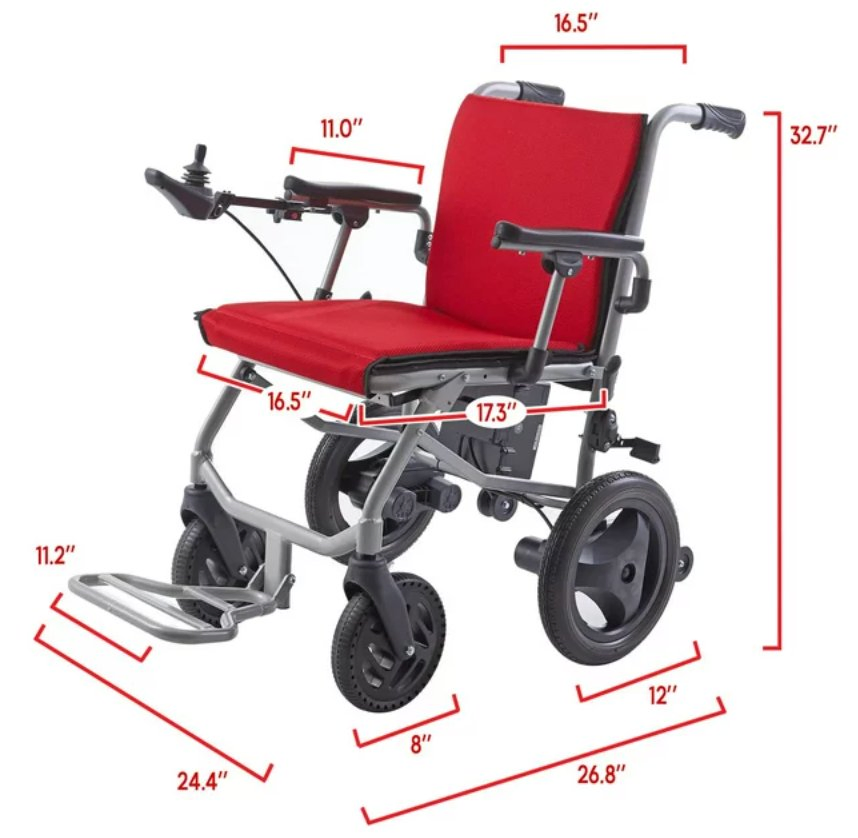 Motorized Electric Wheelchair Medical Equipment for Handicapped with Mobility Aid and Folding Design