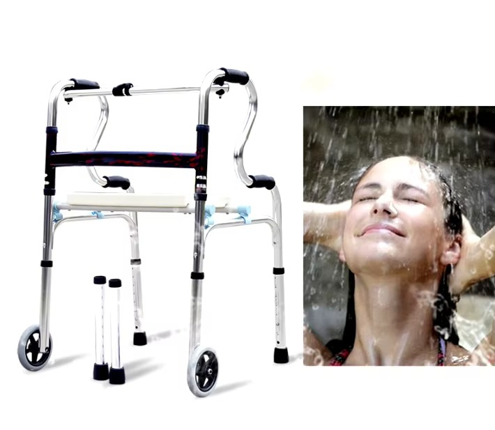 Portable Adjustable Walker with Wheels for Senior Independence