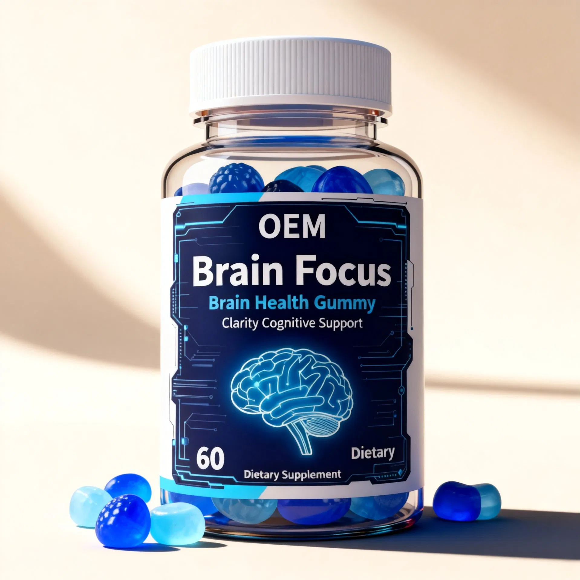 Brain Focus Gummies Cognitive Support &amp; Mental Clarity Brain Health Gummy Private Label OEM