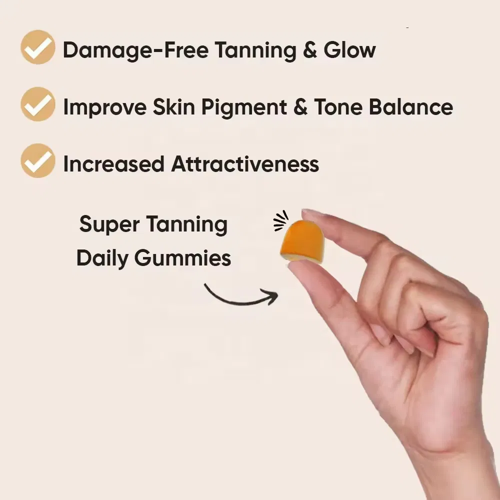 OEM Tanning Gummies, Tanning Supplement for Woman &amp; Men, Daily Tanning Gummy Candy for Skin Health &amp; Pigmentation