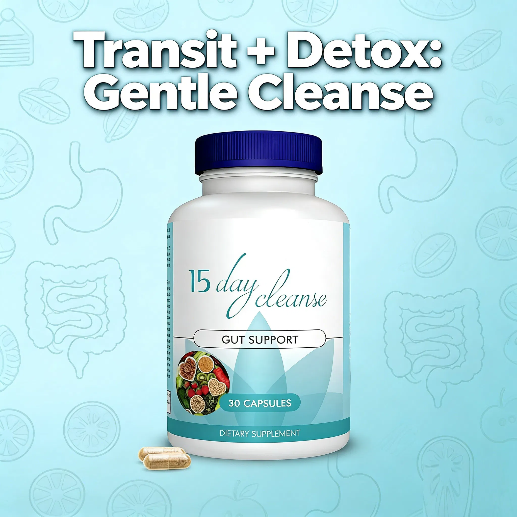 Gut Health Supplements - Clean Capsules for Comprehensive Intestinal Cleansing