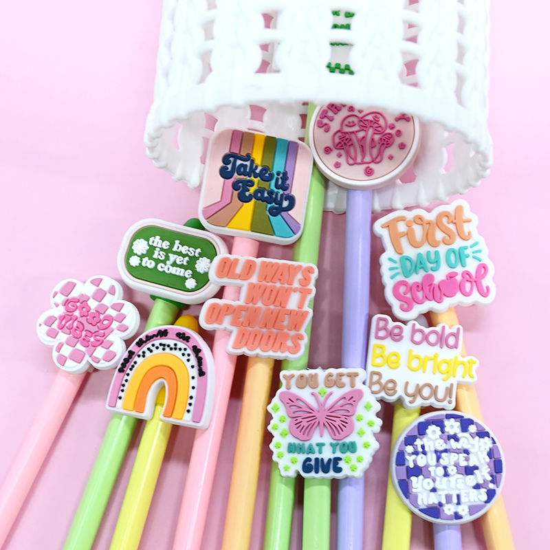 Wholesale Custom Silicone Shapes Corporate Wellness Programs Employee Productivity Tools Bulk Pencil Toppers