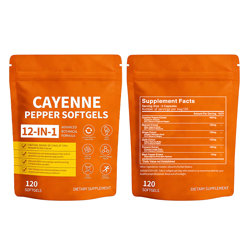 Metabolism Boosting Natural Cayenne Pepper Softgels for Active Lifestyle
