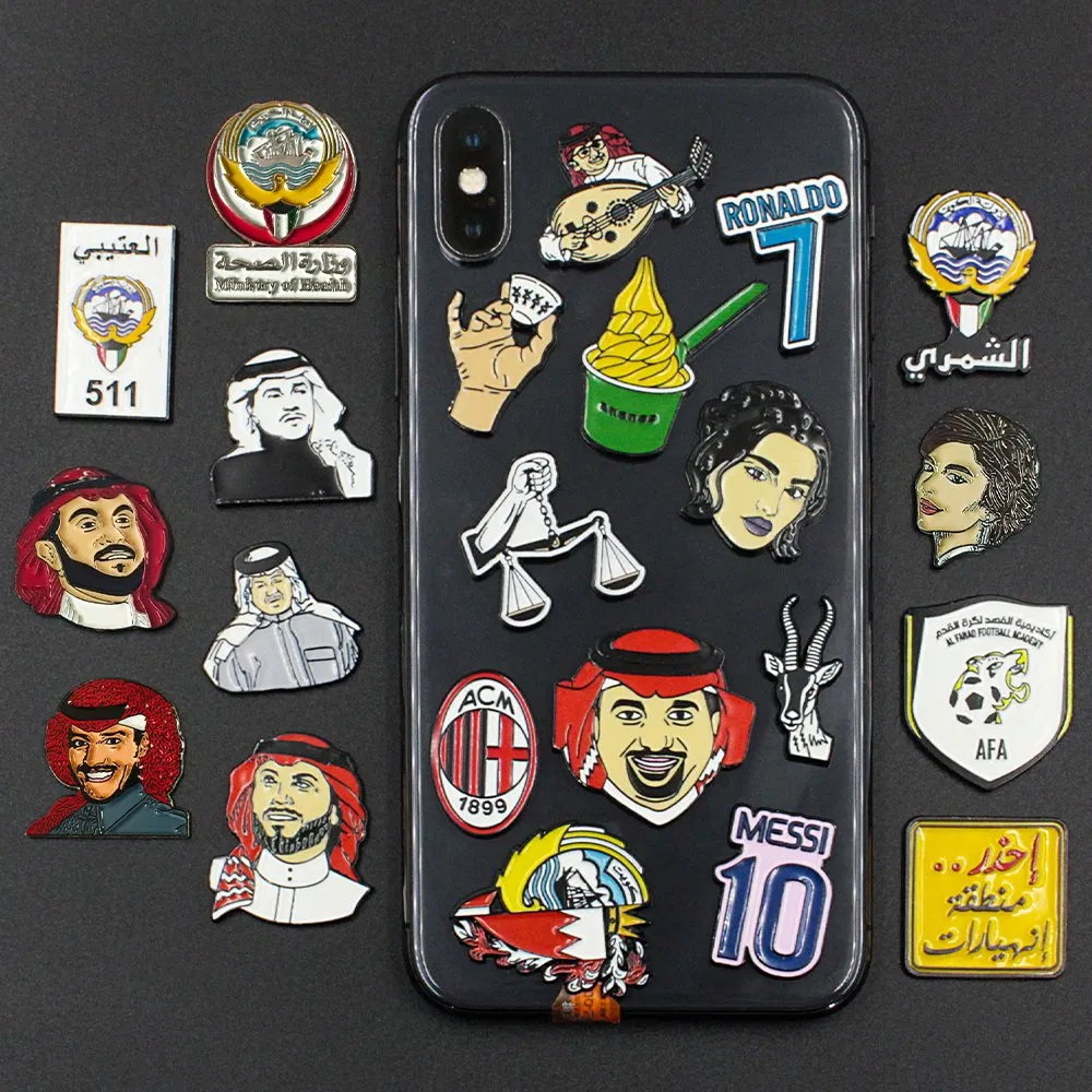 Free Design Custom Any Shape Pin UV Print Mental Health Soft Enamel Lapel Pin Metal Sticker for Phone Case