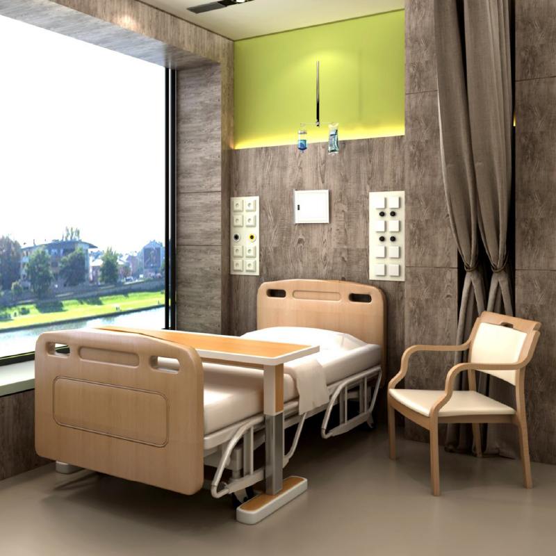 Health Care Design Multifunctional Foldable Hospital Patient Sleep Bed Nursing Home Furniture for Sale