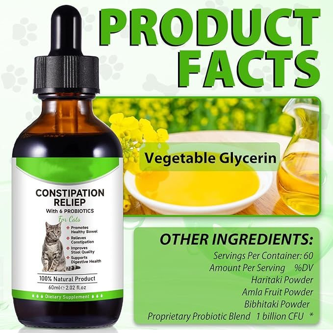 OEM Natural Gut Health Drops for Cat Constipation Relief