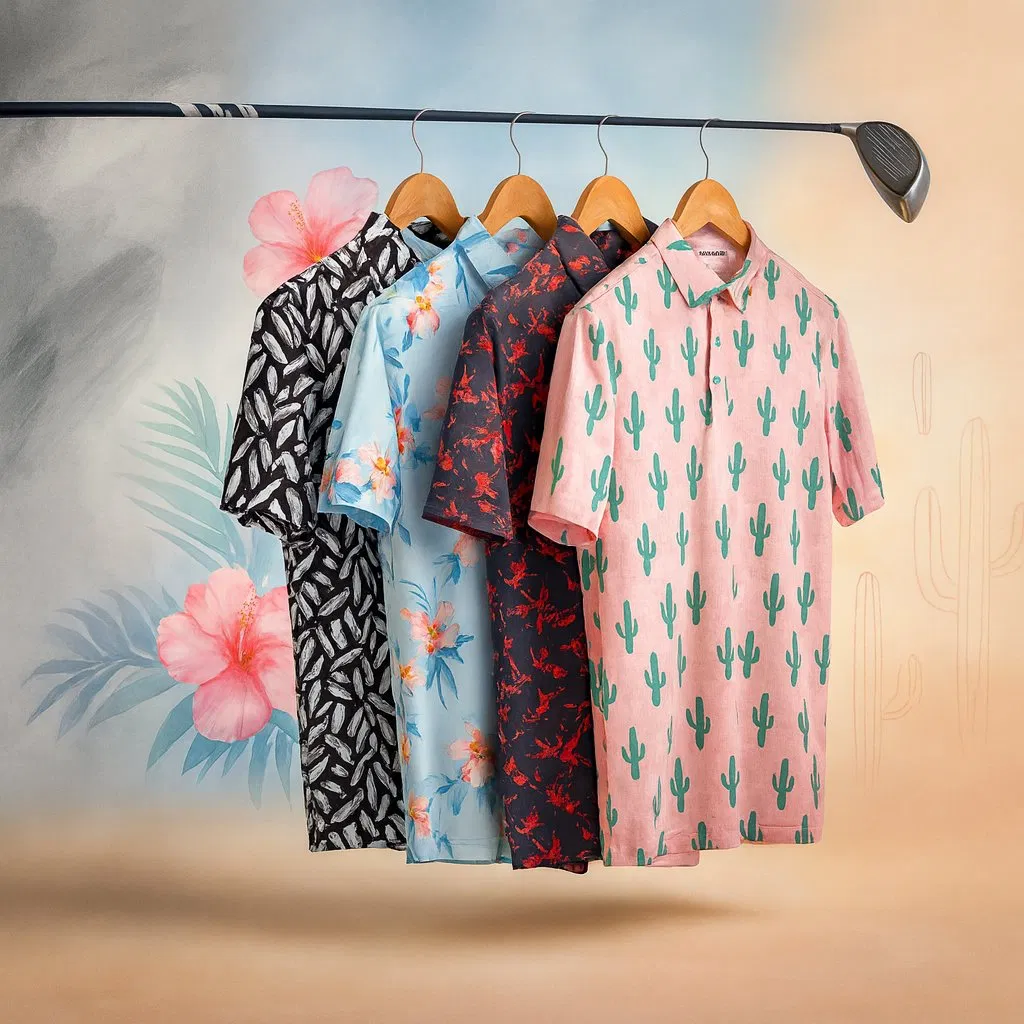 OEM Design Men's Performance Luxury Golf Polo Shirts 100% Polyester Full Sublimation Printing Breathable Golf Polo T-Shirts