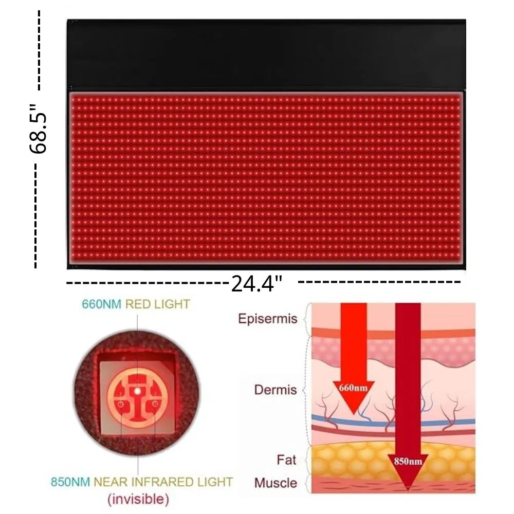 Best Amazon Hotsale Home Use Large Size SPA Sauna Mat Yoga Mat Sleep Improvement Bag Pain Relief Pad Full Body Health Care Infrared LED Red Light Therapy Mat