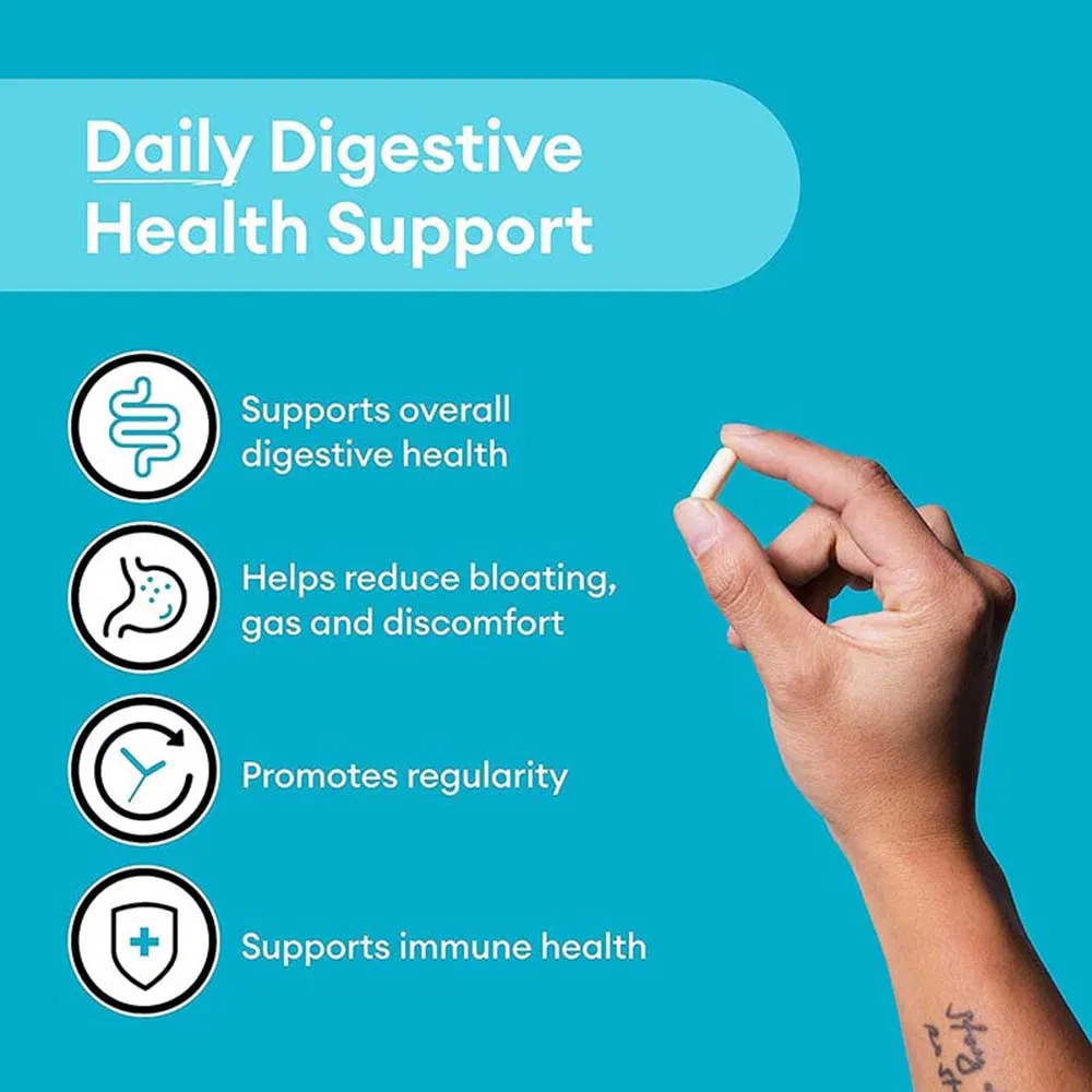 Digestive Support and Gut Health Pills Organic Prebiotic Probiotic Capsules Supplement