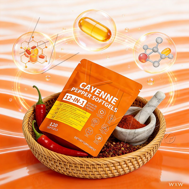 Metabolism Boosting Natural Cayenne Pepper Softgels for Active Lifestyle