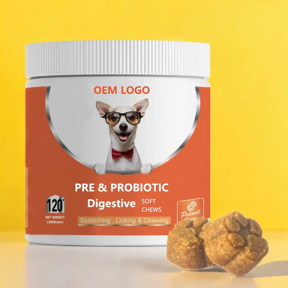 OEM Dog Food Probiotic Dog Soft Chews Pet Gut Health Supplement Treats