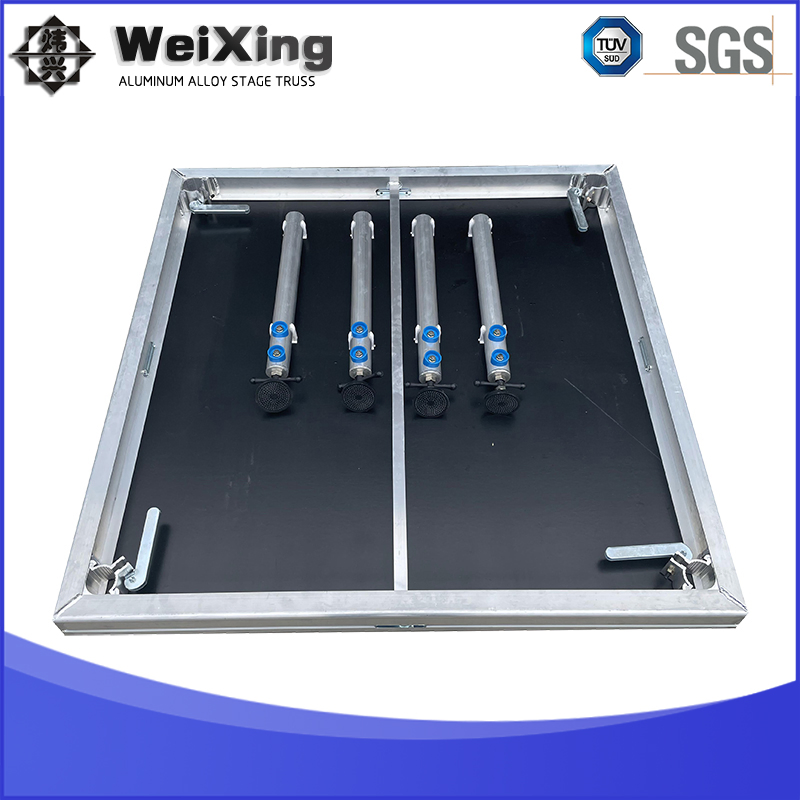 4FT*4FT Aluminum Alloy Portable Mobile Modular Outdoor Fold DJ Deck Performance Concert Moving Wedding Event Show Truss Catwalk Structure Podium Stage
