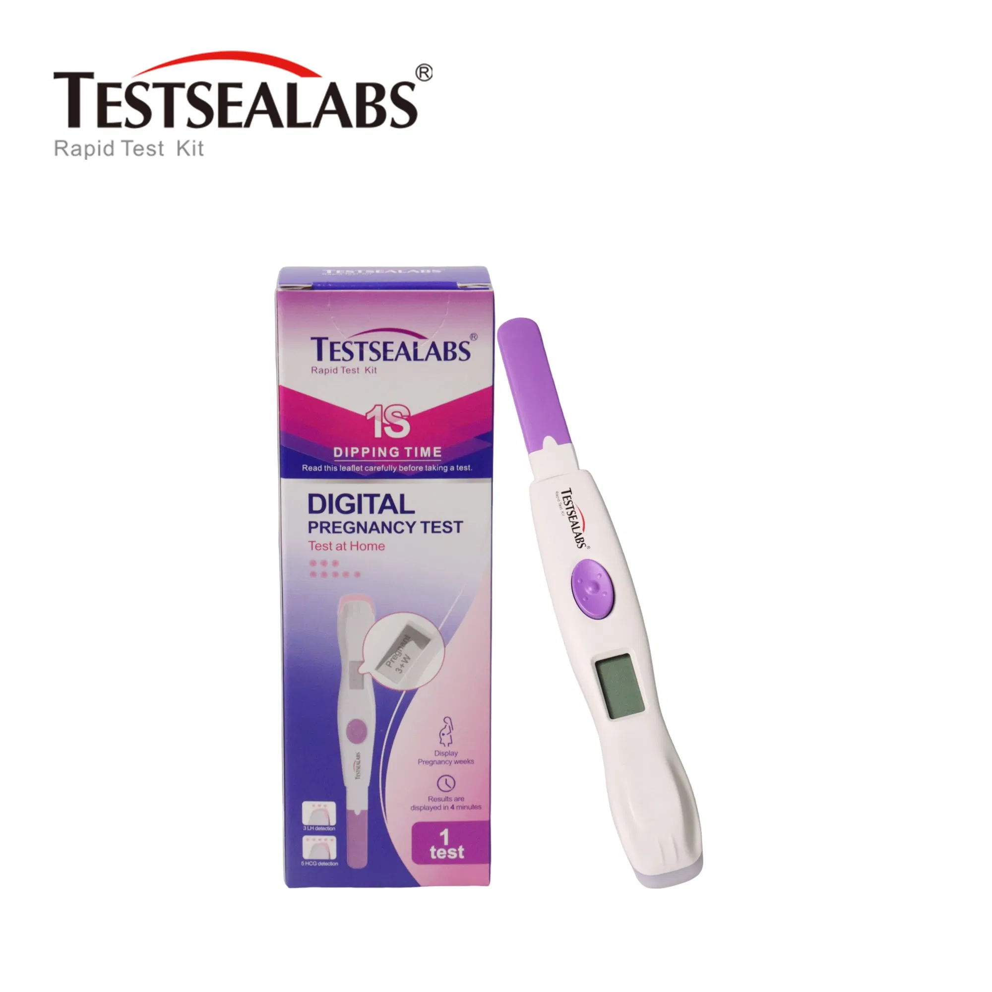 Testsealabs High Sensitivity Visual Readout &nbsp;Non-Invasive women health test series Digital HCG Pregnancy Test