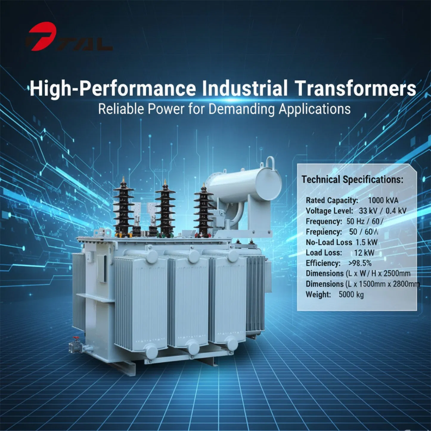 High Performance Oil Immersed Power Prefabricated Substation Distribution Transformer with Low Noise