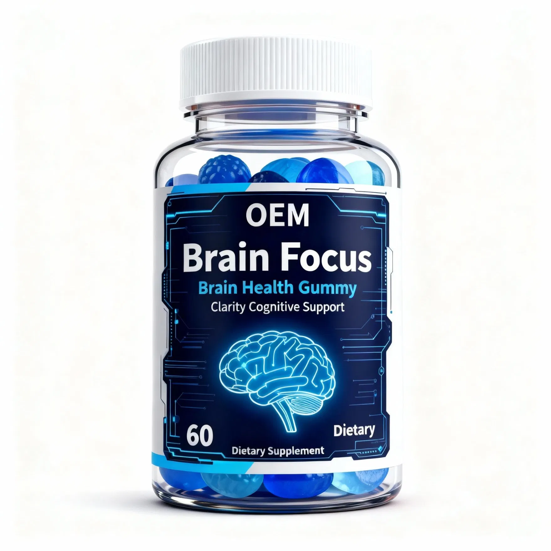 Brain Focus Gummies Cognitive Support &amp; Mental Clarity Brain Health Gummy Private Label OEM