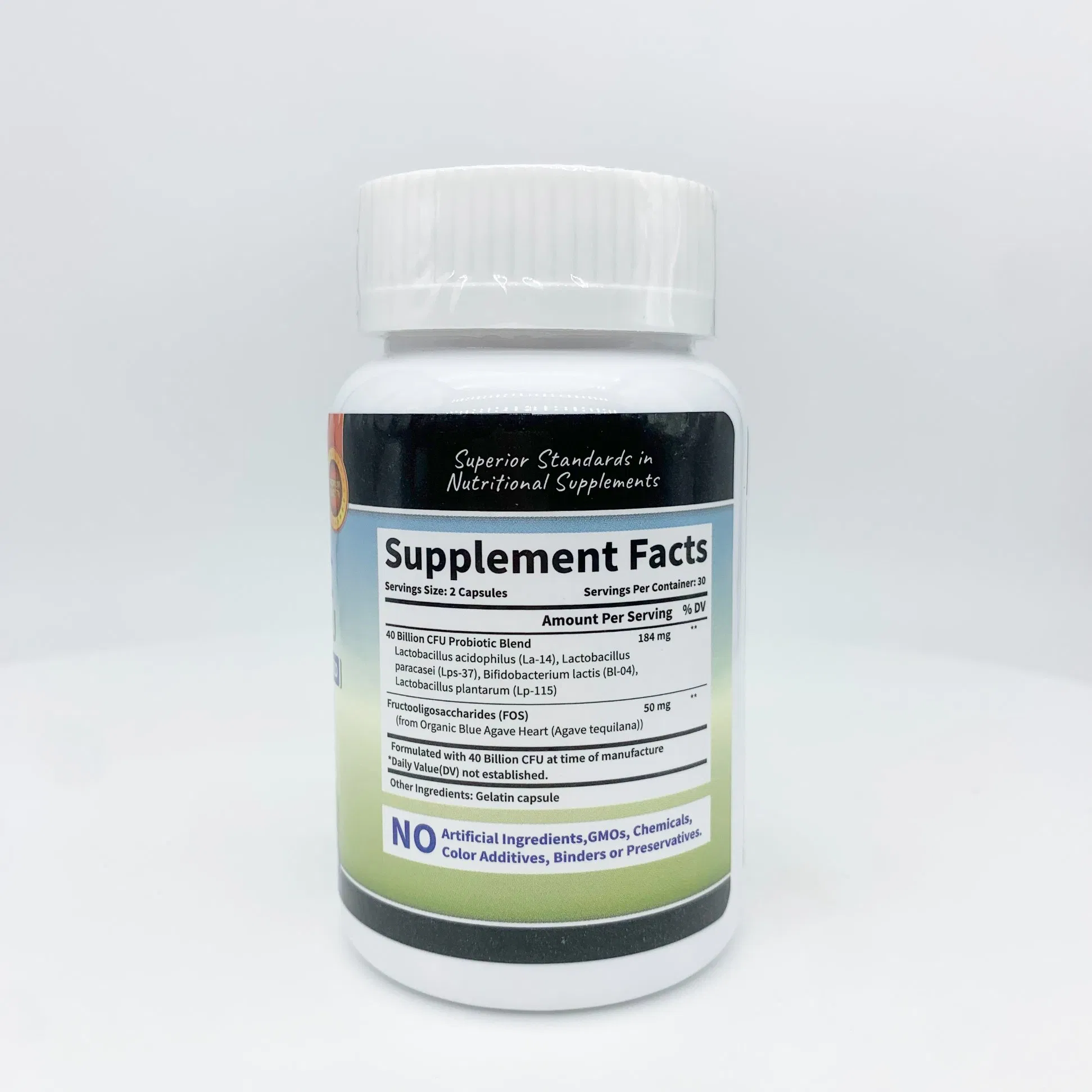 OEM ODM Private Labels Daily Probiotic Supplements Gut Health Complex Probiotic Capsule Pills Logo