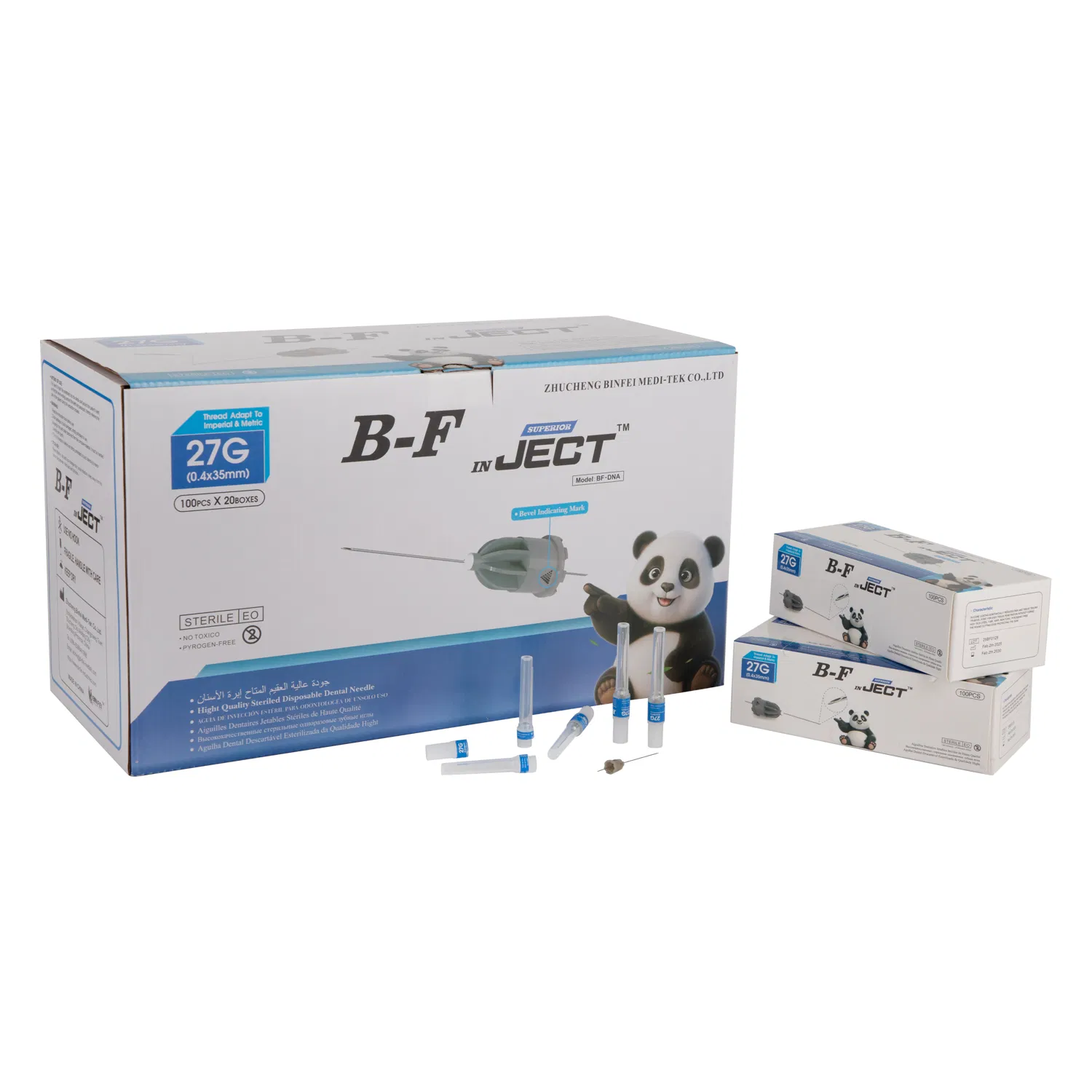 China Top Quality Binfei Bf Inject Dental Anesthesia Needle 27g Long 35mm 30mm 38mm Disposable Needle