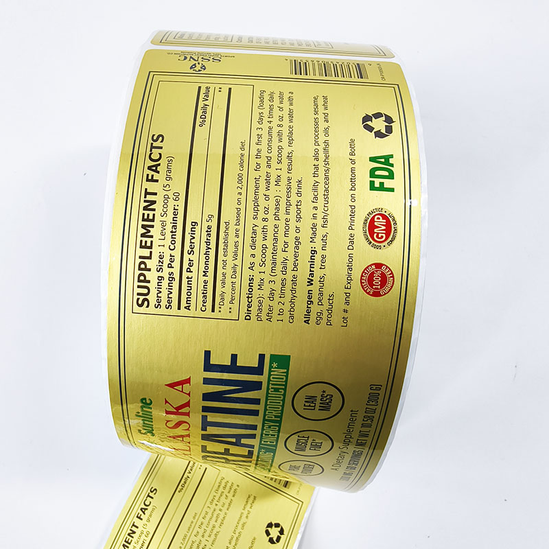 Custom Health Supplement Labels Meeting Global Safety Standards