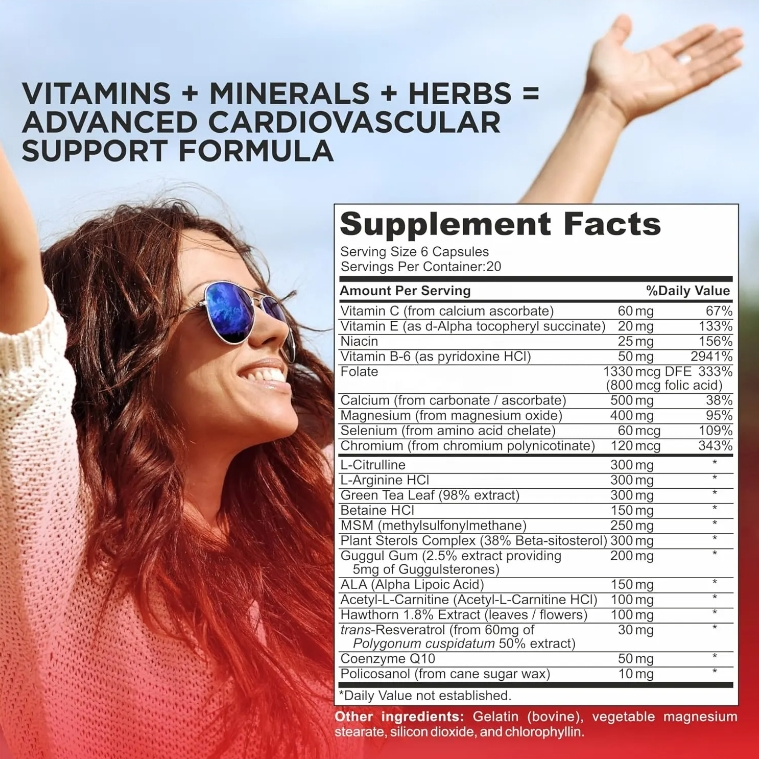 Ausreson Dietary Supplements Cardiovascular Health Capsules Boost Focus and Mental Clarity Capsules