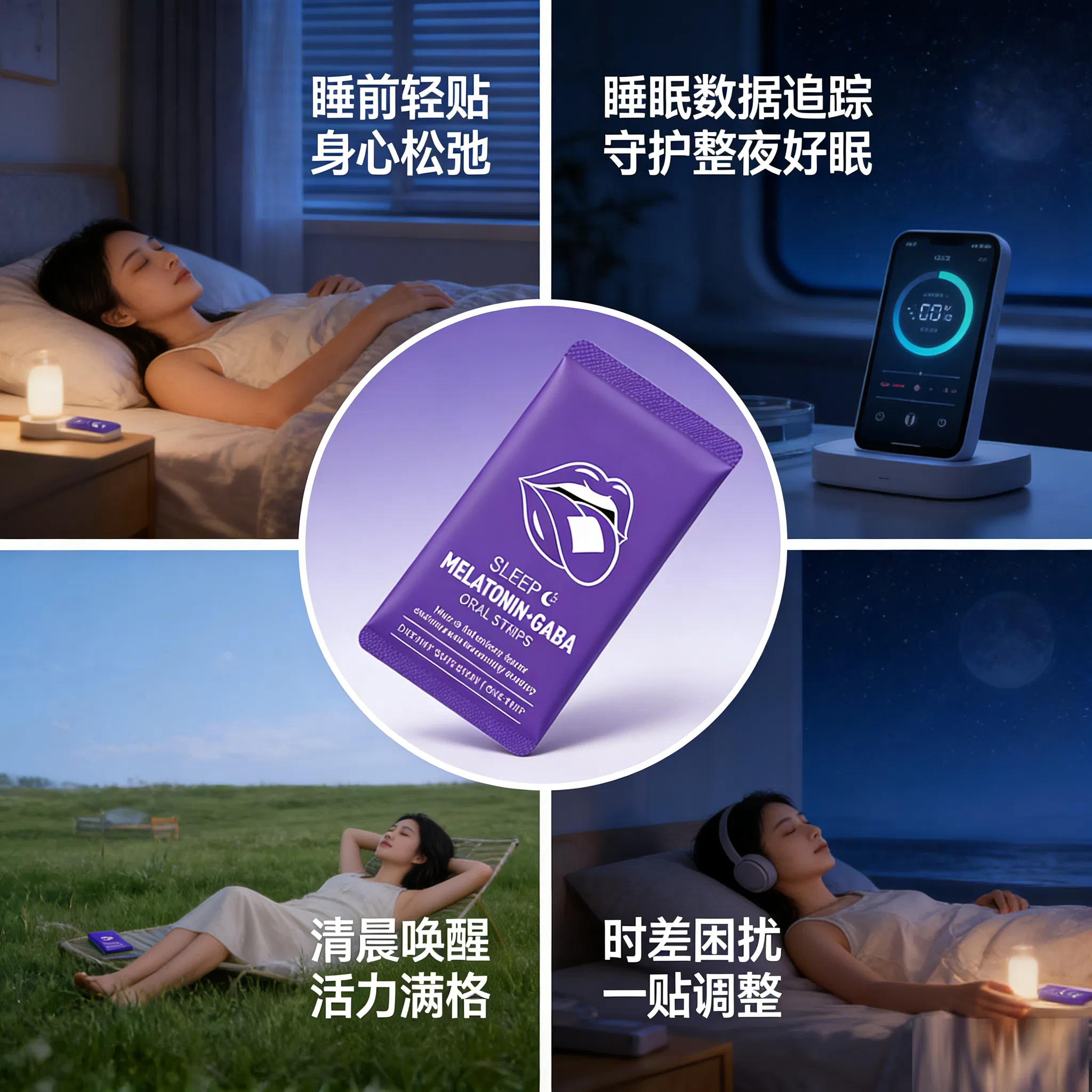 Health Food Supplement: Sleep Support with Melatonin and Theanine GABA