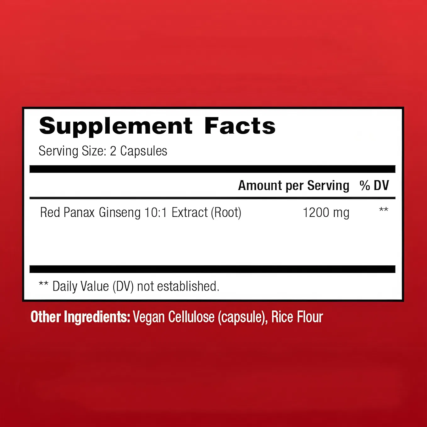 OEM/ODM Custom Red Ginseng 1000mg Capsules Herbal Supplement to Support Vitality and Mental Health