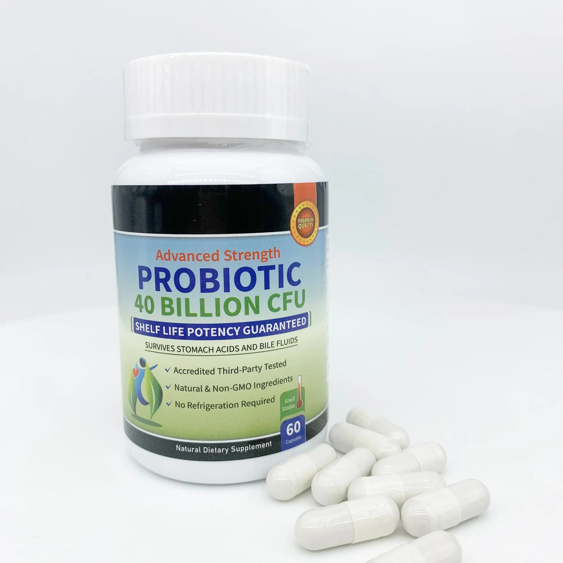 OEM ODM Private Labels Daily Probiotic Supplements Gut Health Complex Probiotic Capsule Pills Logo