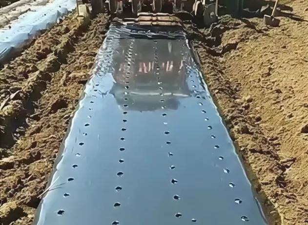 Punching mulching film