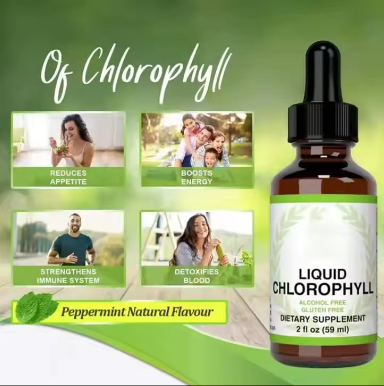 Ausreson OEM Skin Health Weight Loss Supplyment Digestive Immune Chlorophyll Liquid Drops