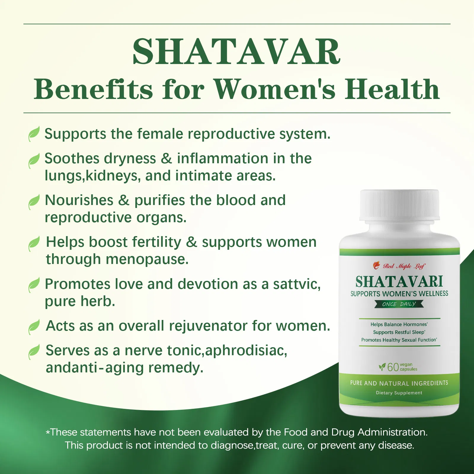 Premium Shatavari Extract Hard Capsules - Women's Health &amp; Hormonal Balance Ayurvedic Supplement