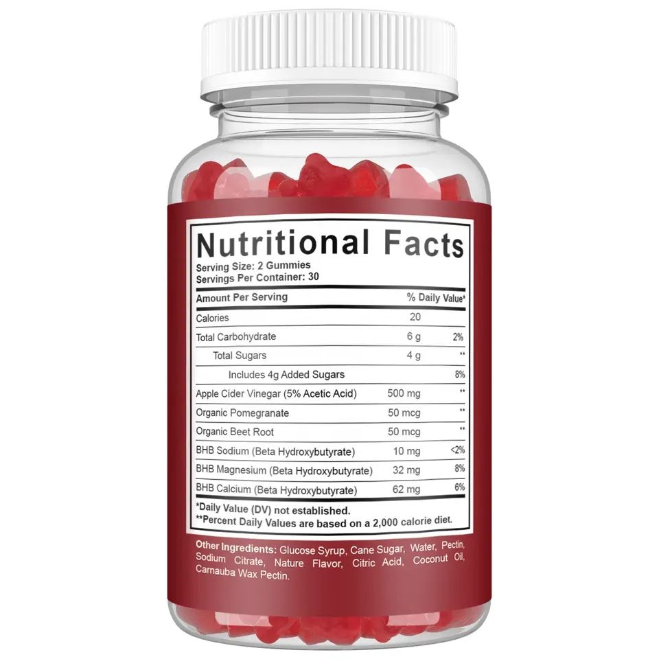 Biochealth Keto Apple Cider Vinegar Slimming Gummies Cleanse Detox Capsule for Gut Health Metabolism Support Vitamins Supplement