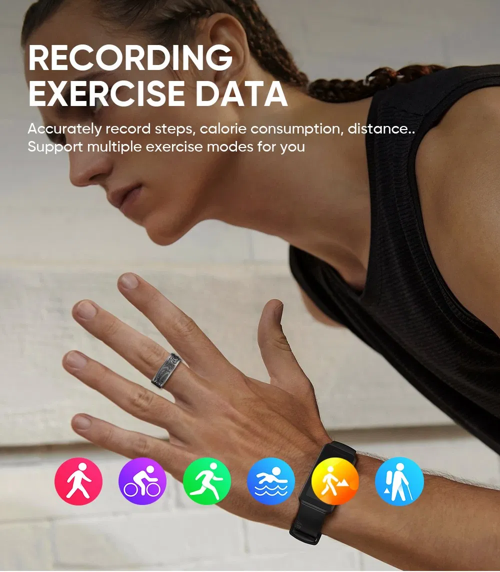 2025 New Vintage Effect Calorie Heart Rate Blood Oxygen Sleep Monitor IP68 Waterproof Fitness Tracker Smart Health Ring for Men