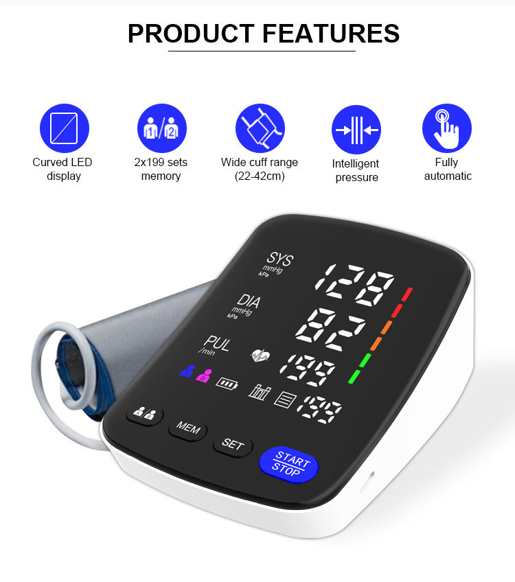 Bluetooth Arm Type Blood Pressure Monitor Telehealth Telemedicine API/Sdk WiFi IoT Sphygmomanometer
