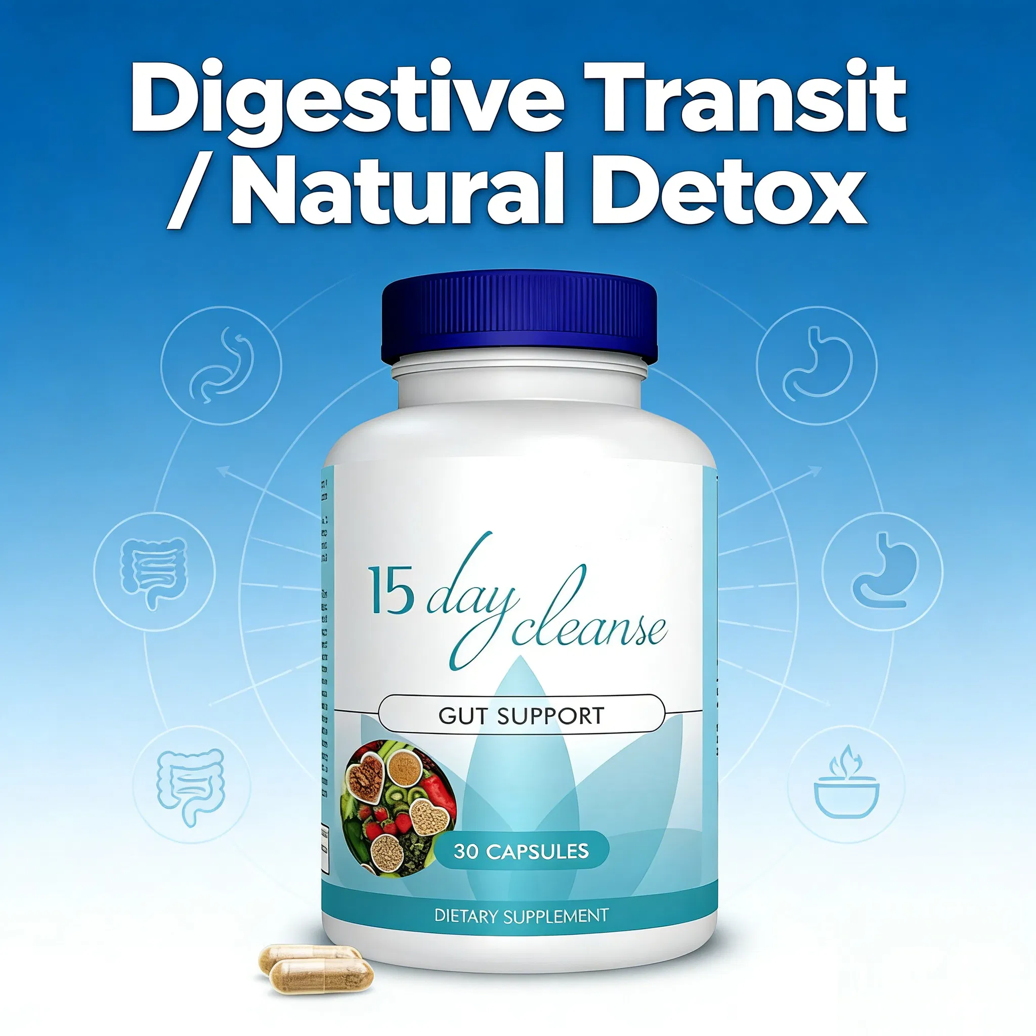 Gut Health Supplements - Clean Capsules for Comprehensive Intestinal Cleansing