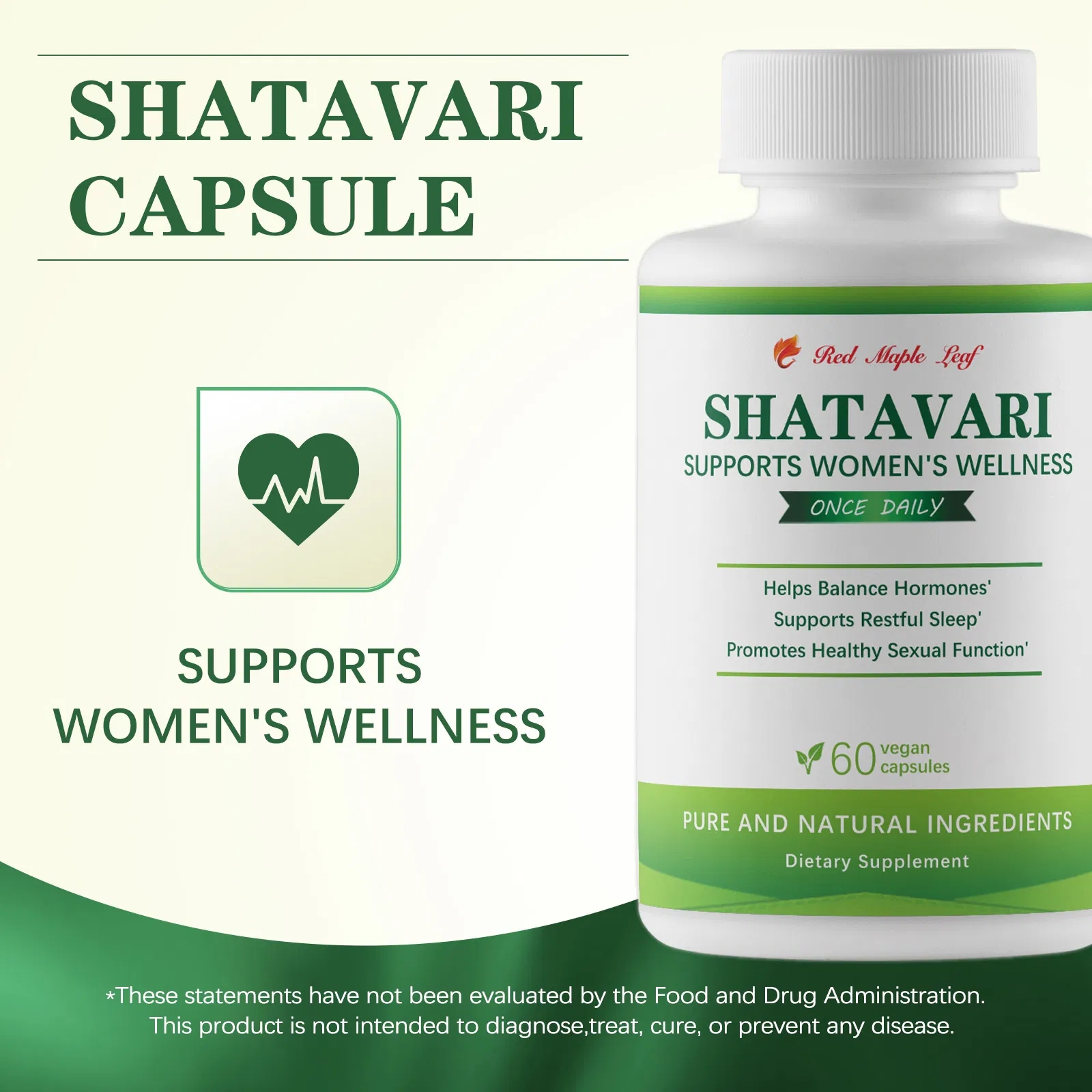 Premium Shatavari Extract Hard Capsules - Women's Health &amp; Hormonal Balance Ayurvedic Supplement